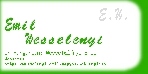 emil wesselenyi business card